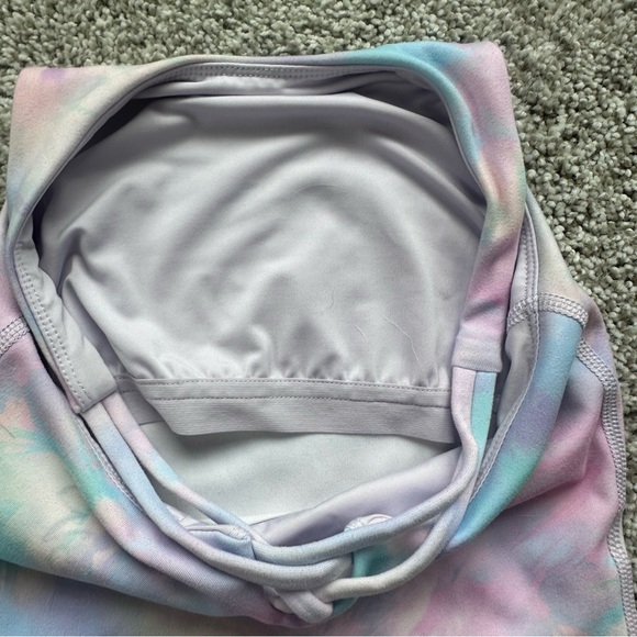 All in Motion Girls Pink Blue Purple Tie Dye Cropped Tank Top - Picture 9 of 11